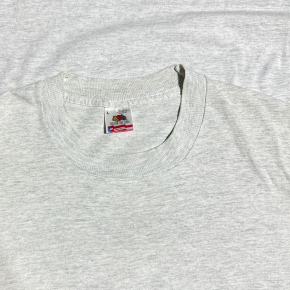 Vintage Fruit of the Loom Pocket Tee Made in USA Size L Fishing Graphic Shirt - Picture 4 of 7